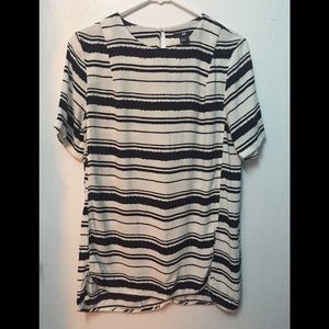 H&M Black and White Blouse